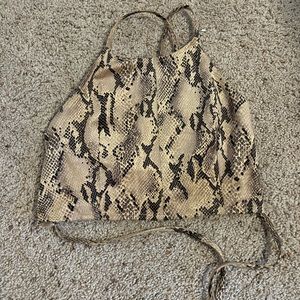 Snakeskin crop top